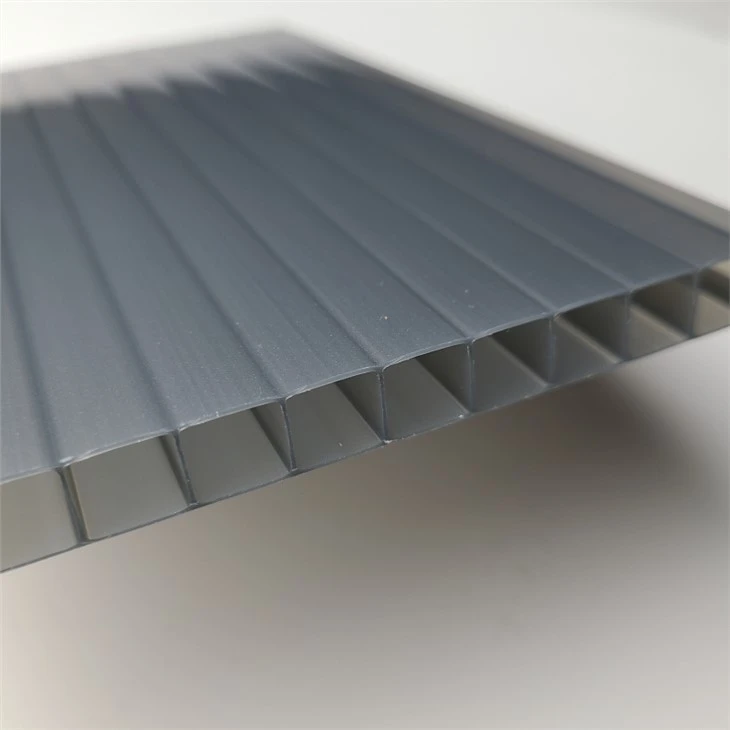 Hoja de policarbonato de pared doble negra de 4 mm