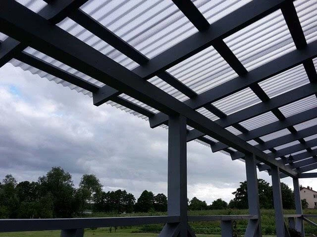 Embossed And Corrugated Polycarbonate Roofing Sheet
